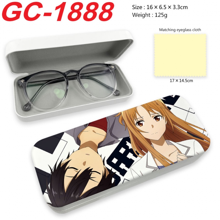 Sword Art Online Anime UV printed PU leather material glasses case 16X6.5X3.3cm  gc-1888