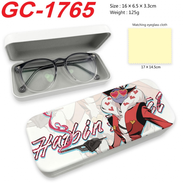 Hazbin Hotel Anime UV printed PU leather material glasses case 16X6.5X3.3cm gc-1765