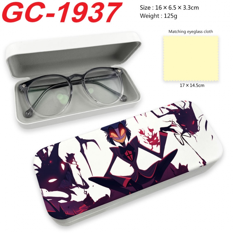 Hazbin Hotel Anime UV printed PU leather material glasses case 16X6.5X3.3cm gc-1937