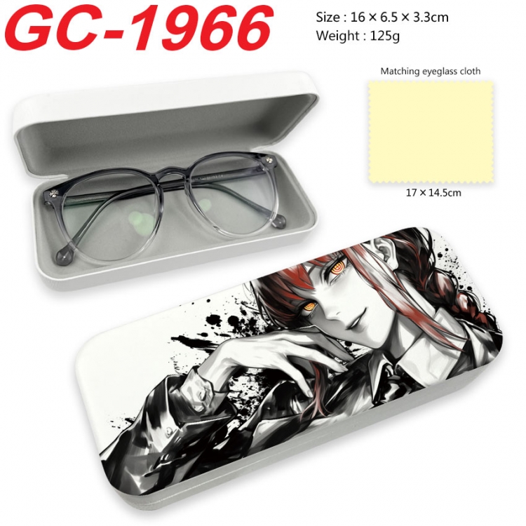 Chainsaw man Anime UV printed PU leather material glasses case 16X6.5X3.3cm  gc-1966