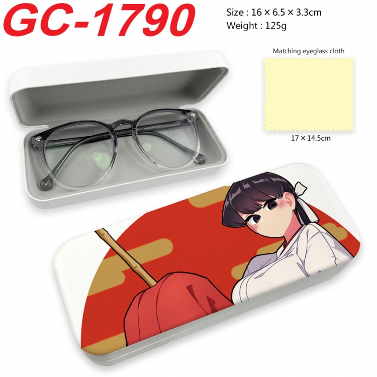 Komi-san wa, Komyushou Desu Anime UV printed PU leather material glasses case 16X6.5X3.3cm gc-1790