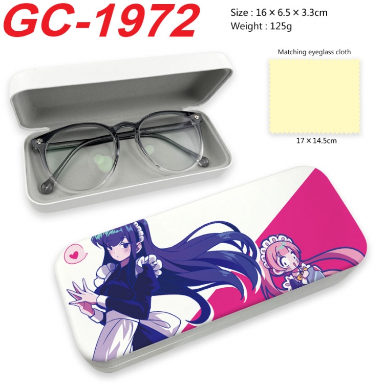 Komi-san wa, Komyushou Desu Anime UV printed PU leather material glasses case 16X6.5X3.3cm  gc-1972