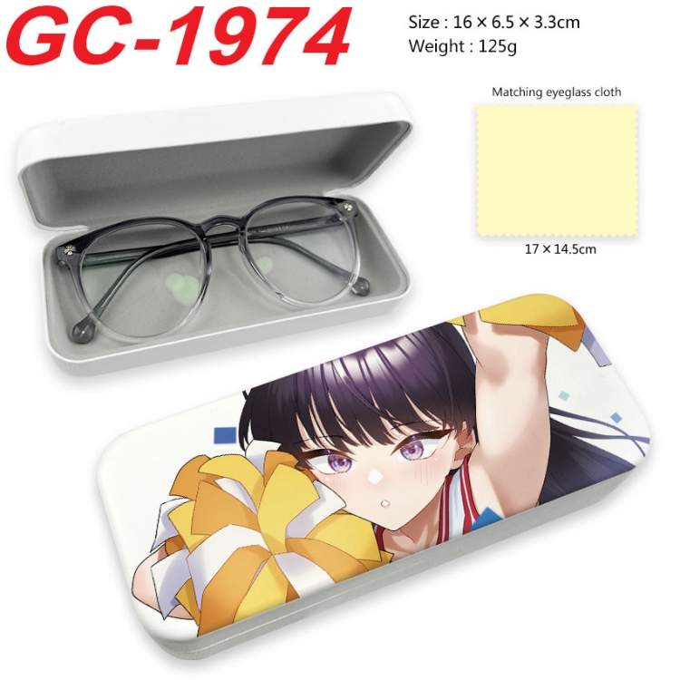 Komi-san wa, Komyushou Desu Anime UV printed PU leather material glasses case 16X6.5X3.3cm  gc-1974