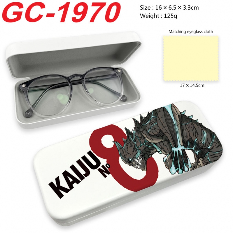 KAIJU NUMBER EIGHT  Anime UV printed PU leather material glasses case 16X6.5X3.3cm gc-1970