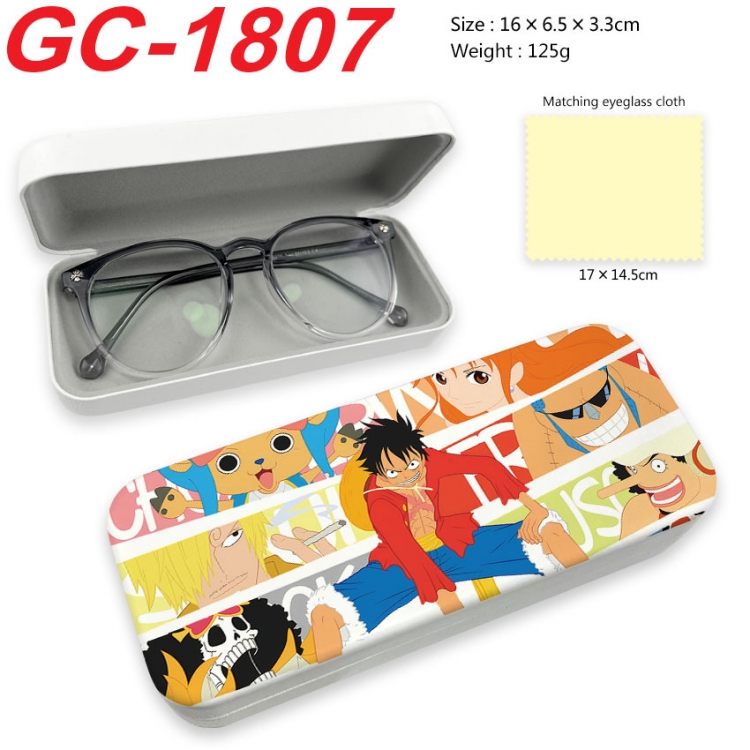 One Piece Anime UV printed PU leather material glasses case 16X6.5X3.3cm  gc-1807