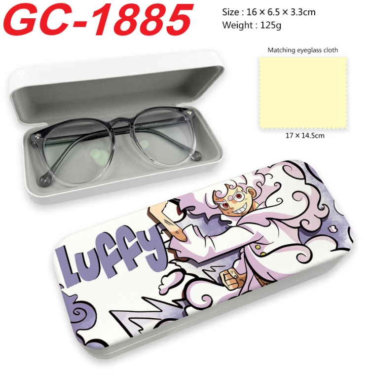 One Piece Anime UV printed PU leather material glasses case 16X6.5X3.3cm gc-1885