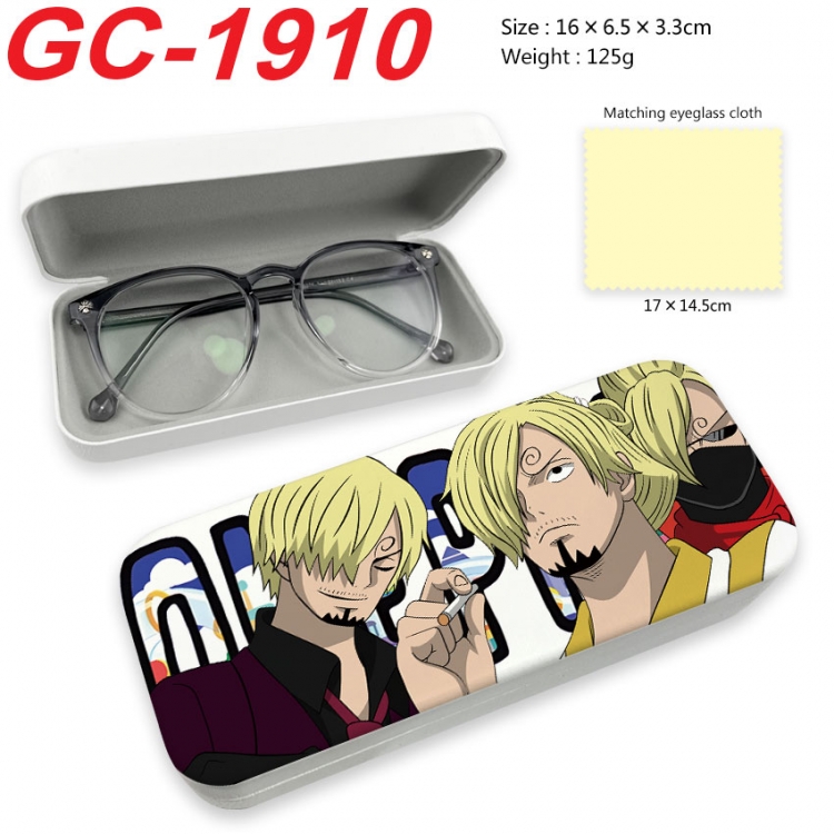 One Piece Anime UV printed PU leather material glasses case 16X6.5X3.3cm  gc-1910