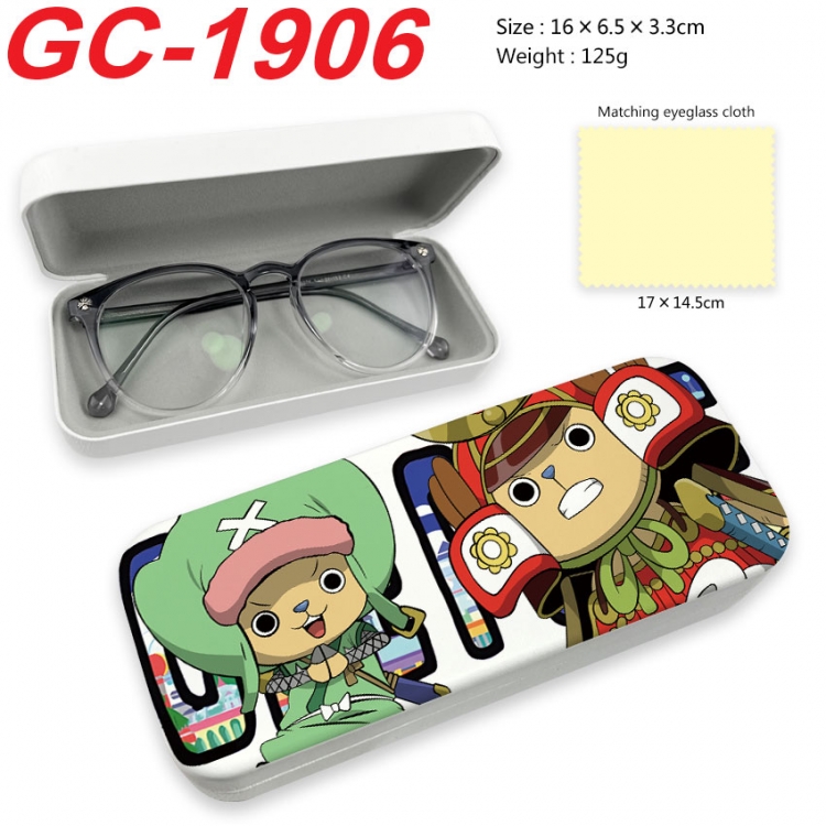 One Piece Anime UV printed PU leather material glasses case 16X6.5X3.3cm  gc-1906