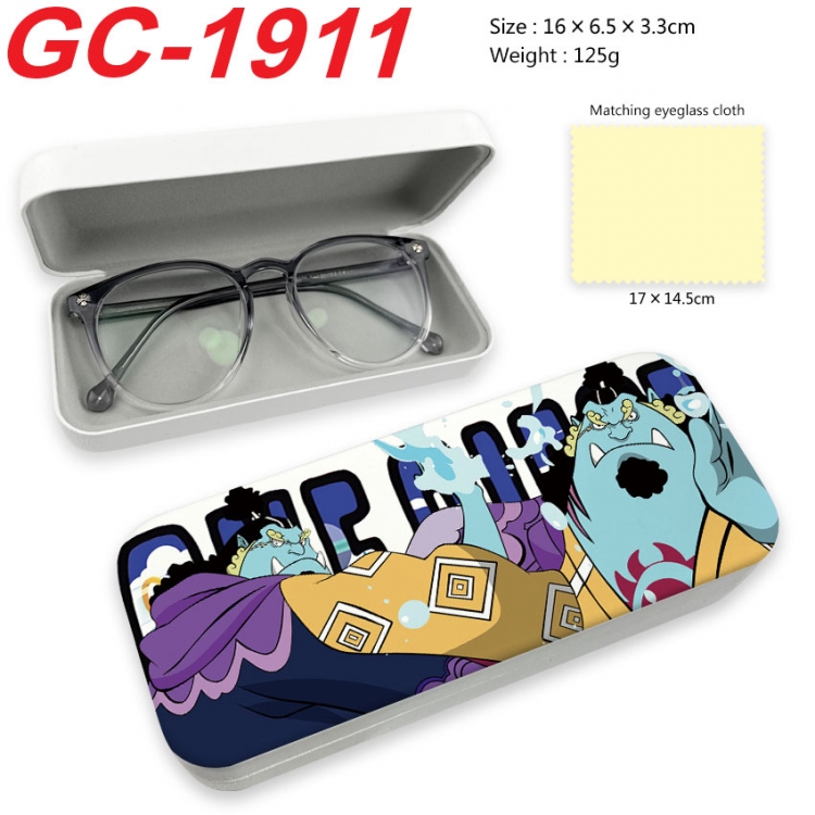 One Piece Anime UV printed PU leather material glasses case 16X6.5X3.3cm  gc-1911