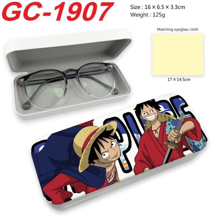 One Piece Anime UV printed PU leather material glasses case 16X6.5X3.3cm gc-1907