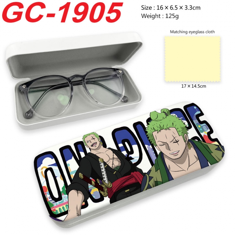 One Piece Anime UV printed PU leather material glasses case 16X6.5X3.3cm  gc-1905