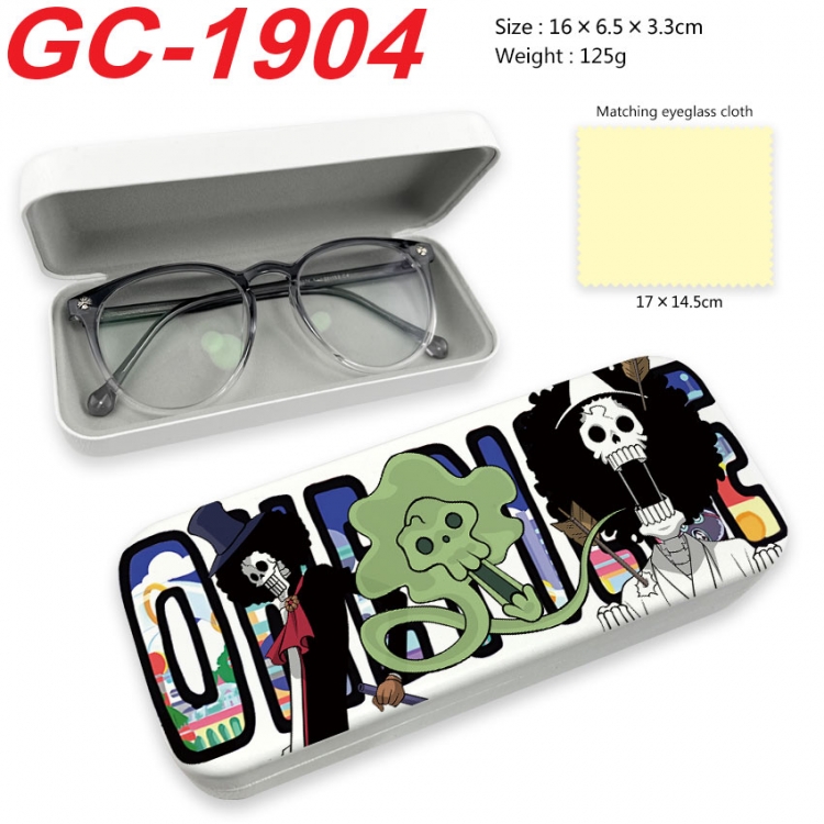 One Piece Anime UV printed PU leather material glasses case 16X6.5X3.3cm gc-1904