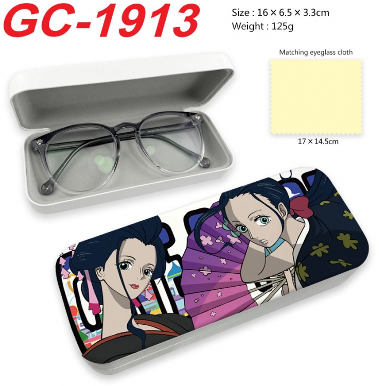 One Piece Anime UV printed PU leather material glasses case 16X6.5X3.3cm  gc-1913