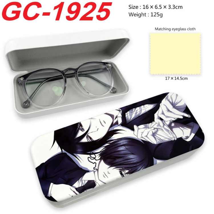 Kuroshitsuji Anime UV printed PU leather material glasses case 16X6.5X3.3cm gc-1925