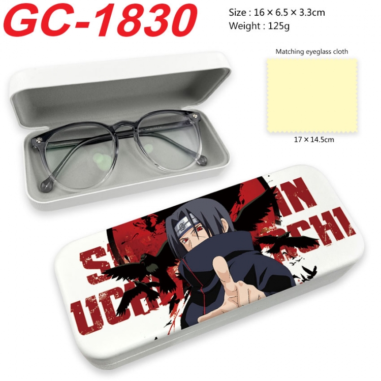 Naruto Anime UV printed PU leather material glasses case 16X6.5X3.3cm  gc-1830