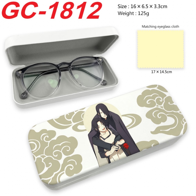 Naruto Anime UV printed PU leather material glasses case 16X6.5X3.3cm  gc-1812