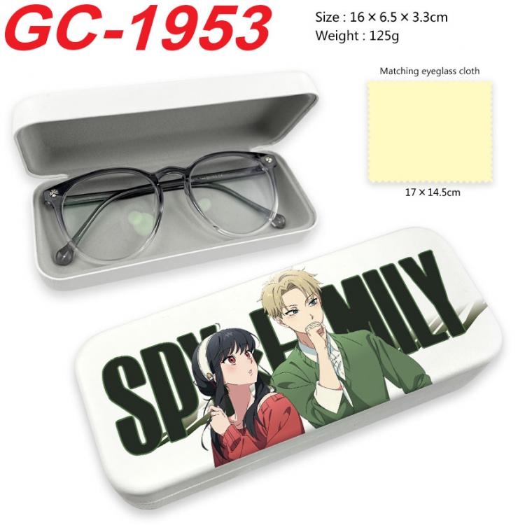 SPY×FAMILY Anime UV printed PU leather material glasses case 16X6.5X3.3cm  gc-1953