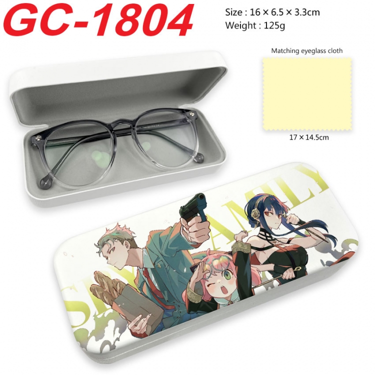 SPY×FAMILY Anime UV printed PU leather material glasses case 16X6.5X3.3cm  gc-1804