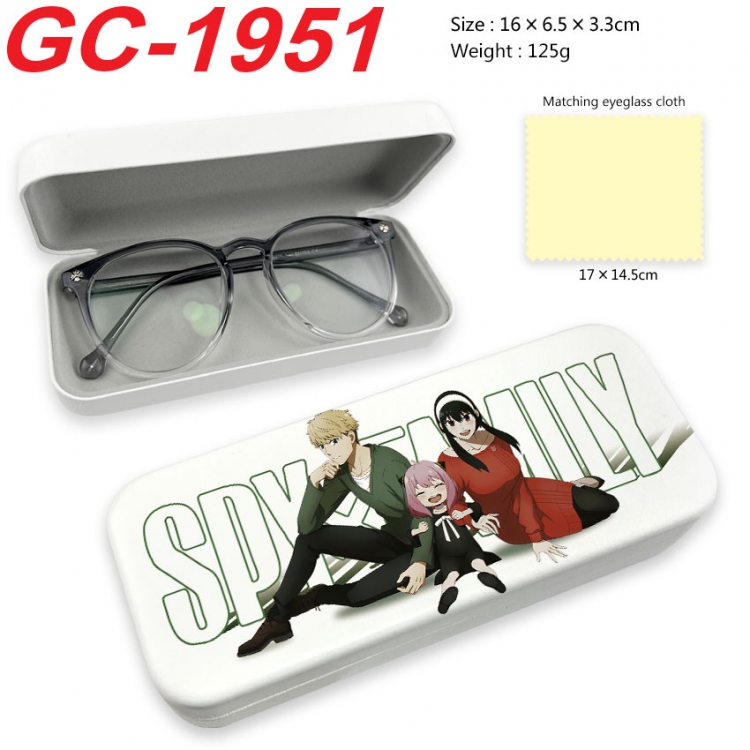 SPY×FAMILY Anime UV printed PU leather material glasses case 16X6.5X3.3cm  gc-1951