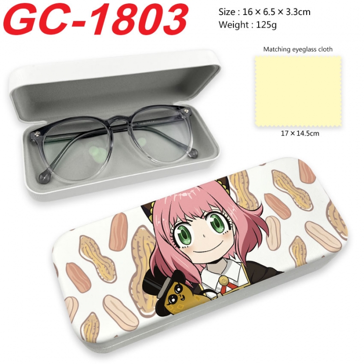 SPY×FAMILY Anime UV printed PU leather material glasses case 16X6.5X3.3cm  gc-1803