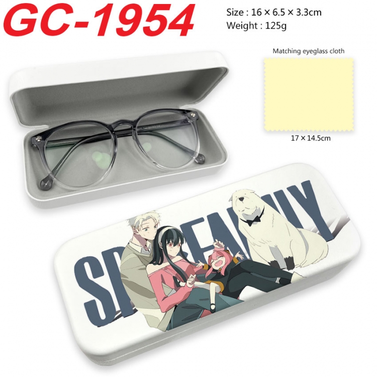 SPY×FAMILY Anime UV printed PU leather material glasses case 16X6.5X3.3cm  gc-1954