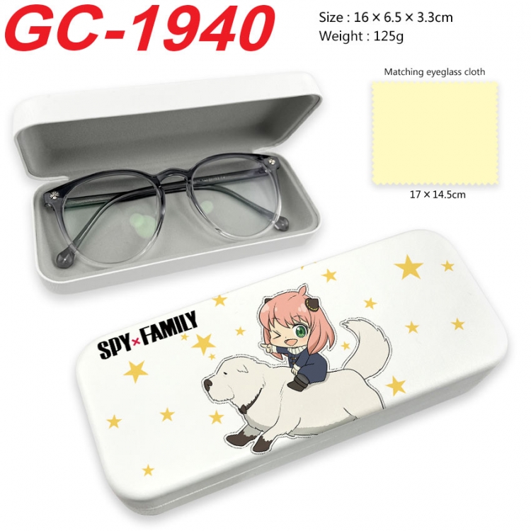 SPY×FAMILY Anime UV printed PU leather material glasses case 16X6.5X3.3cm gc-1940