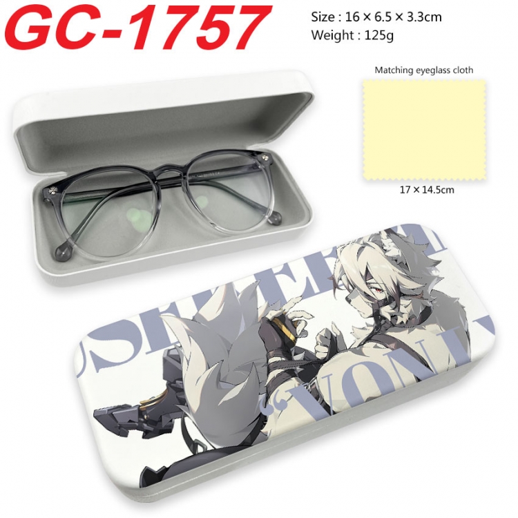 Zenless Zone Zero Anime UV printed PU leather material glasses case 16X6.5X3.3cm  gc-1757