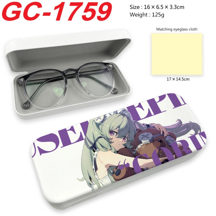 Zenless Zone Zero Anime UV printed PU leather material glasses case 16X6.5X3.3cm  gc-1759