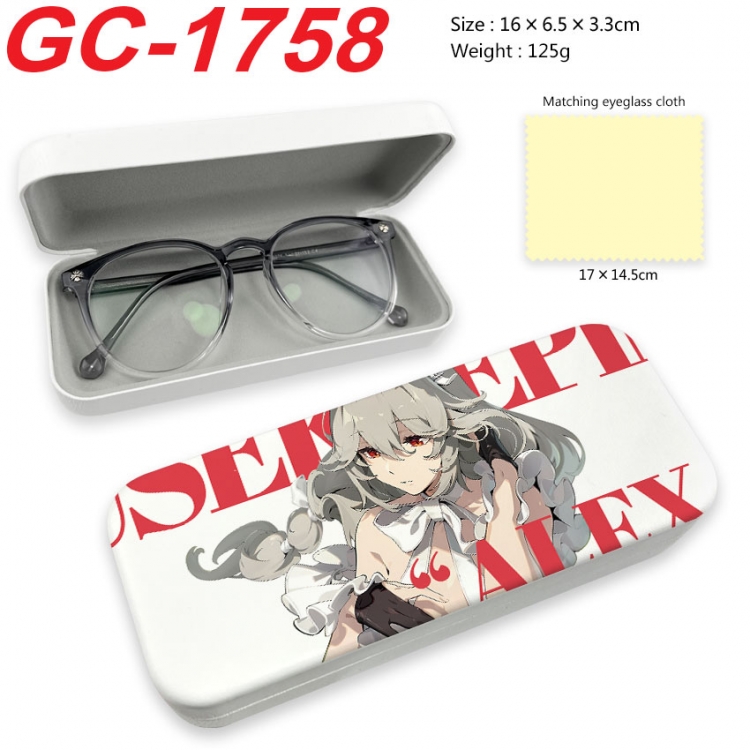 Zenless Zone Zero Anime UV printed PU leather material glasses case 16X6.5X3.3cm  gc-1758