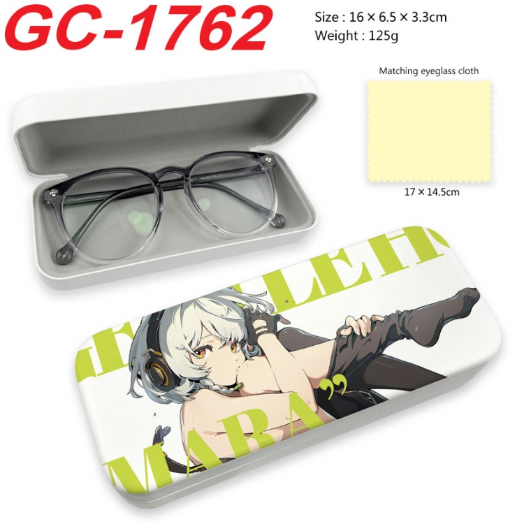 Zenless Zone Zero Anime UV printed PU leather material glasses case 16X6.5X3.3cm  gc-1762