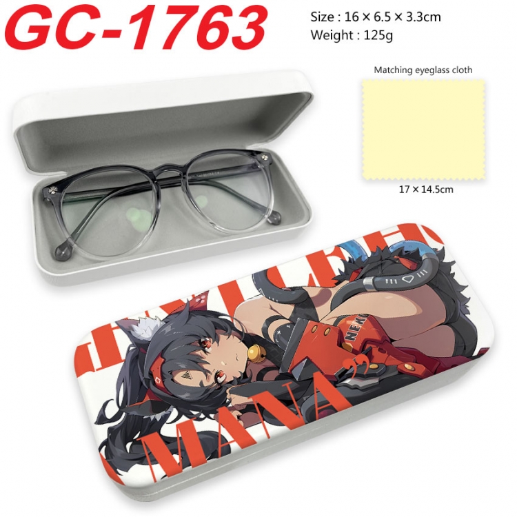 Zenless Zone Zero Anime UV printed PU leather material glasses case 16X6.5X3.3cm  gc-1763