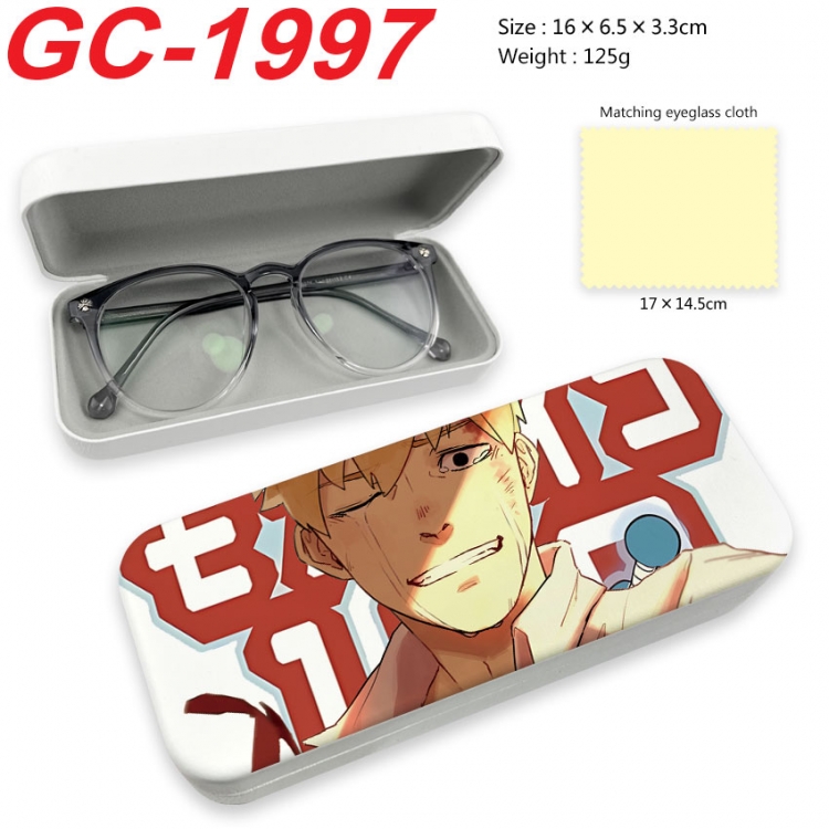 Mob Psycho 100 Anime UV printed PU leather material glasses case 16X6.5X3.3cm  gc-1997