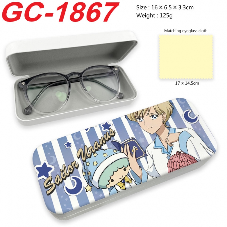 sailormoon Anime UV printed PU leather material glasses case 16X6.5X3.3cm  gc-1867