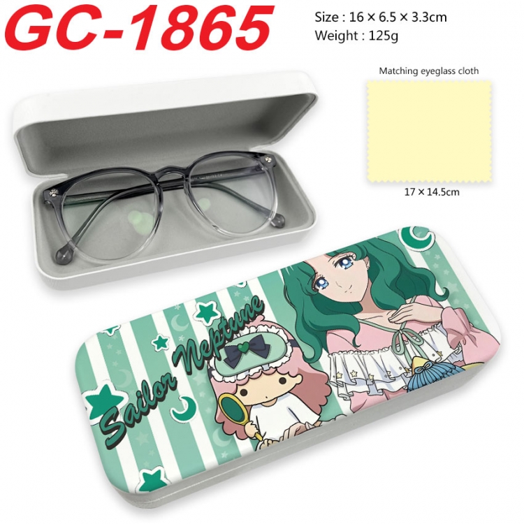 sailormoon Anime UV printed PU leather material glasses case 16X6.5X3.3cm  gc-1865