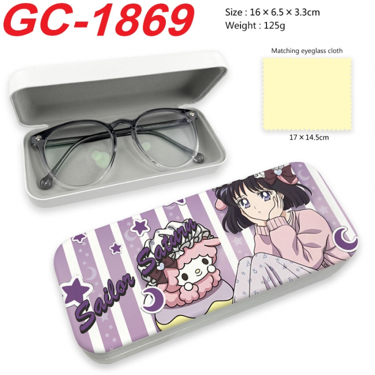 sailormoon Anime UV printed PU leather material glasses case 16X6.5X3.3cm gc-1869