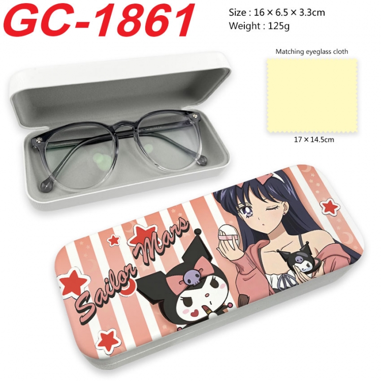 sailormoon Anime UV printed PU leather material glasses case 16X6.5X3.3cm