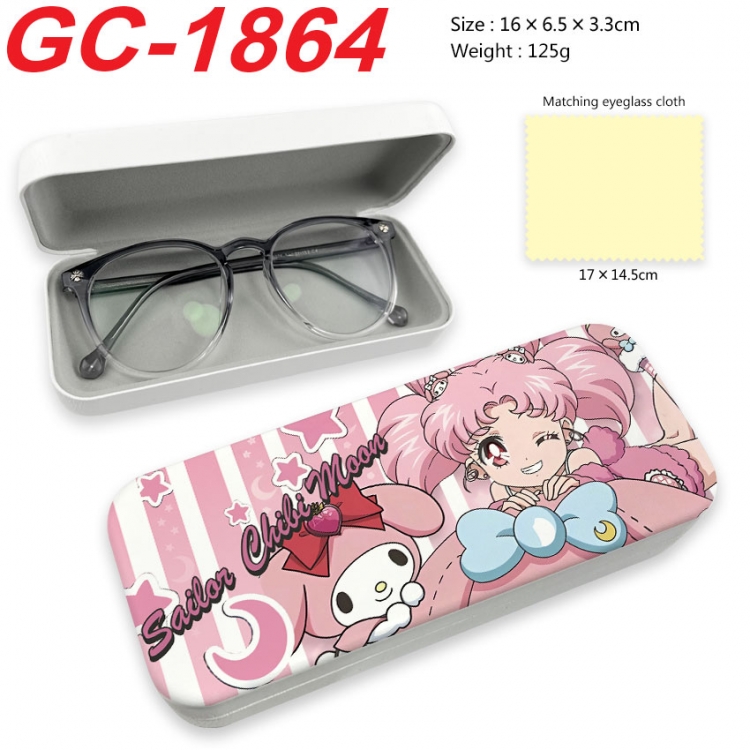 sailormoon Anime UV printed PU leather material glasses case 16X6.5X3.3cm  gc-1864