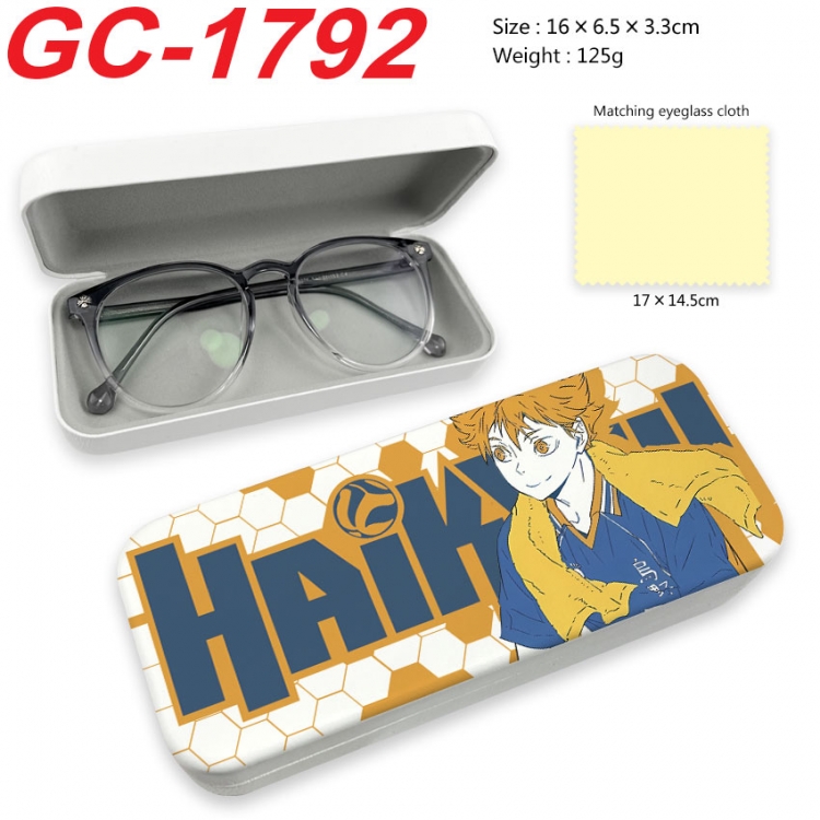 Haikyuu!! Anime UV printed PU leather material glasses case 16X6.5X3.3cm gc-1792