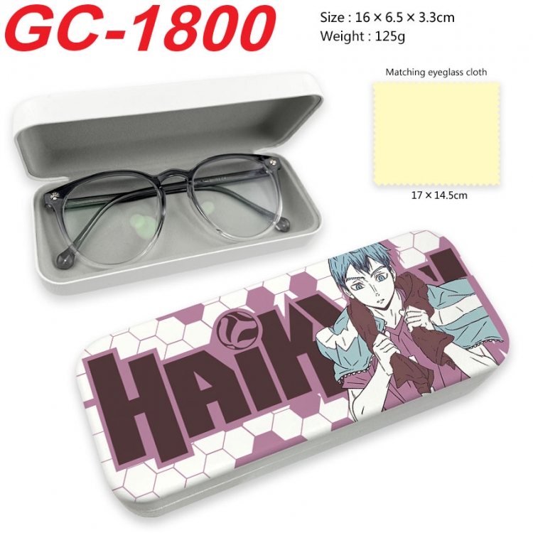 Haikyuu!! Anime UV printed PU leather material glasses case 16X6.5X3.3cm  gc-1800