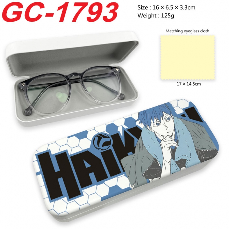 Haikyuu!! Anime UV printed PU leather material glasses case 16X6.5X3.3cm  gc-1793