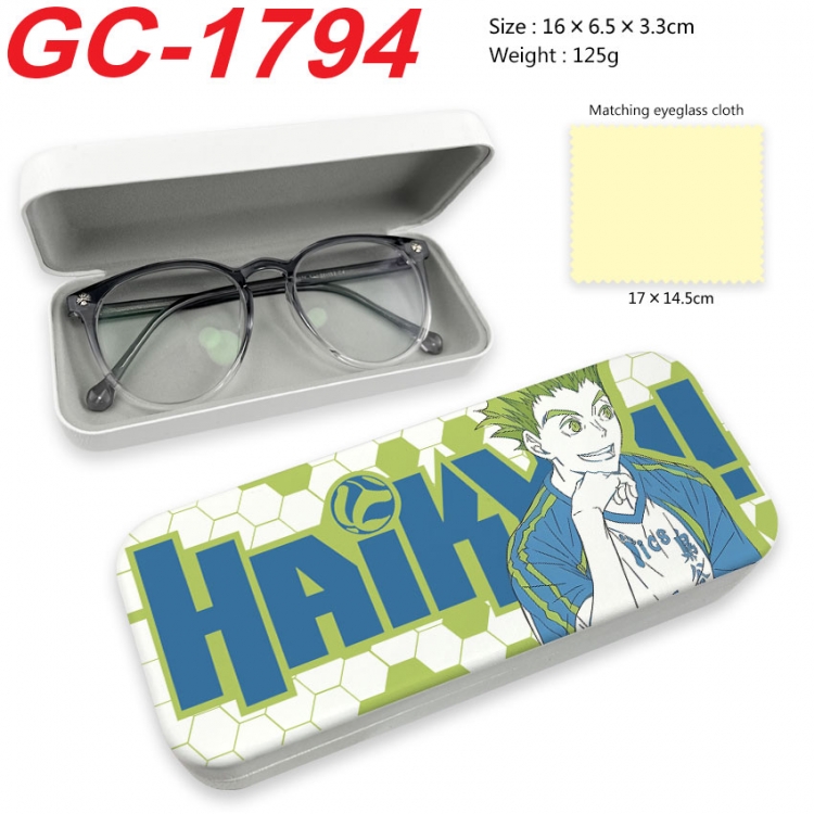 Haikyuu!! Anime UV printed PU leather material glasses case 16X6.5X3.3cm  gc-1794