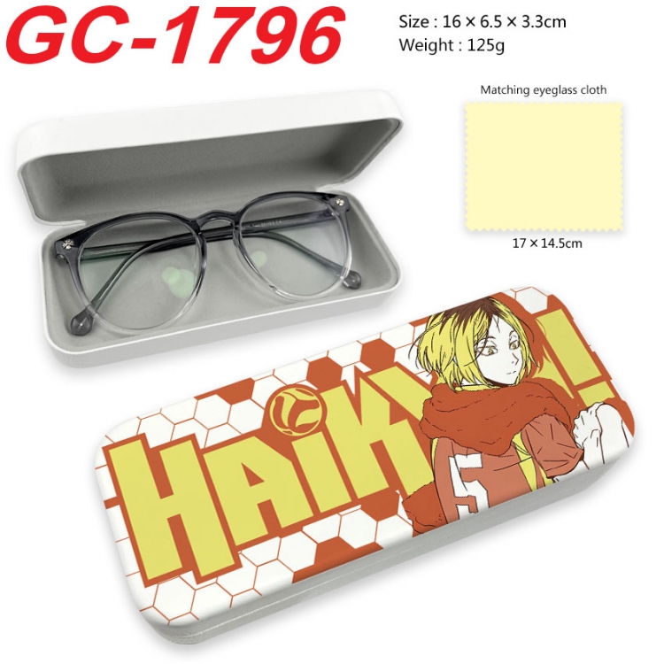 Haikyuu!! Anime UV printed PU leather material glasses case 16X6.5X3.3cm  gc-1796