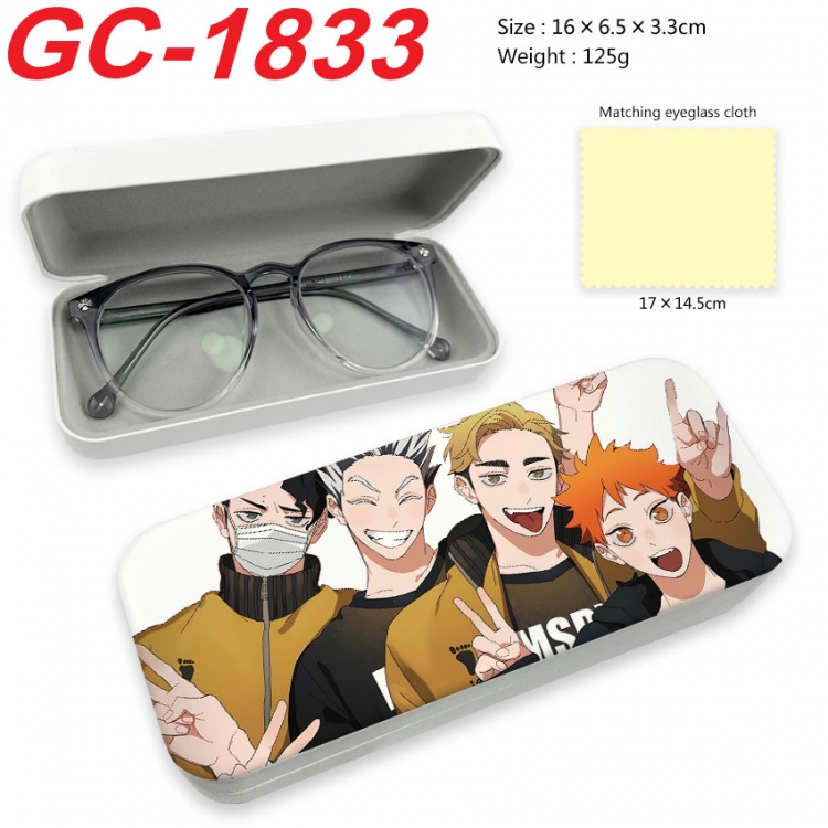 Haikyuu!! Anime UV printed PU leather material glasses case 16X6.5X3.3cm  gc-1833