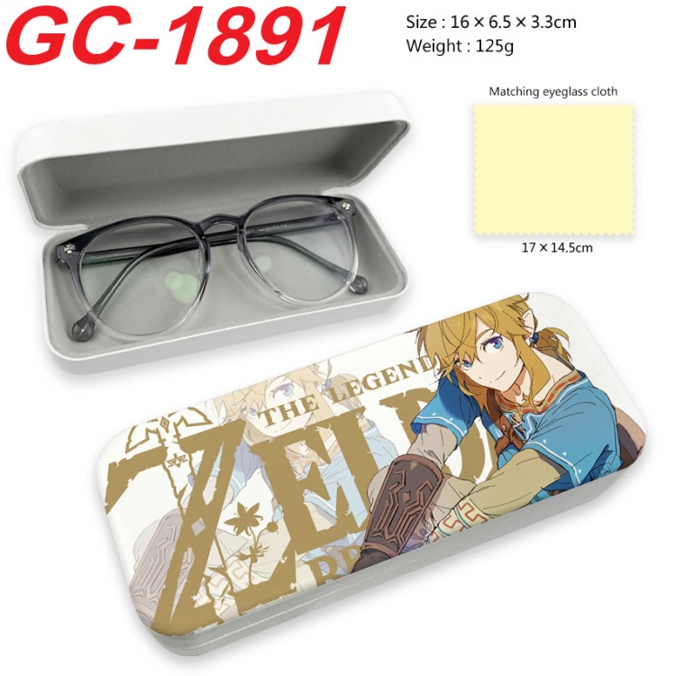 The Legend of Zelda Anime UV printed PU leather material glasses case 16X6.5X3.3cm  gc-1891