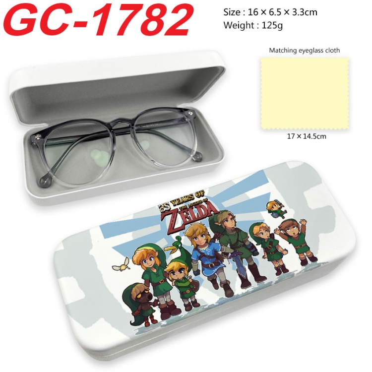 The Legend of Zelda Anime UV printed PU leather material glasses case 16X6.5X3.3cm  gc-1782