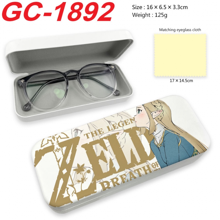 The Legend of Zelda Anime UV printed PU leather material glasses case 16X6.5X3.3cm gc-1892