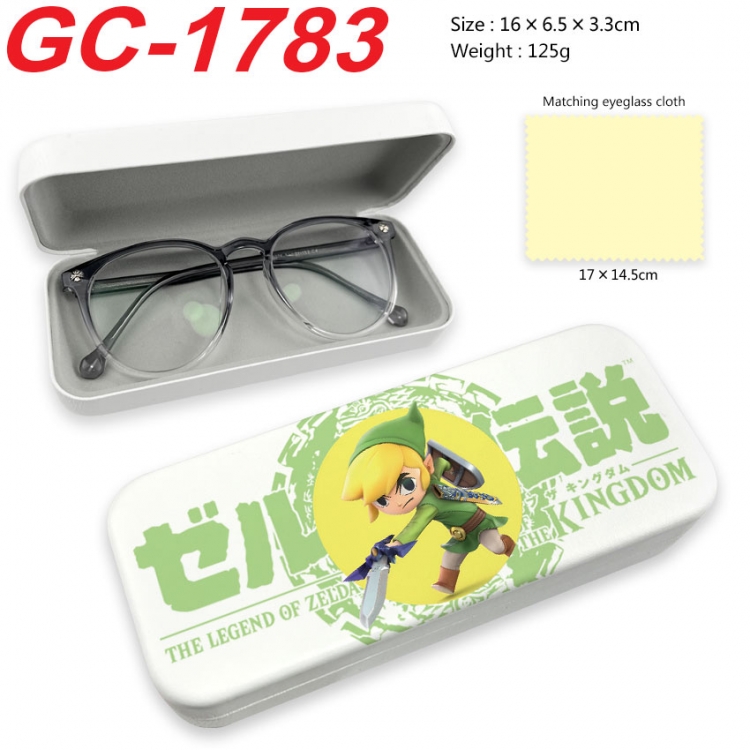 The Legend of Zelda Anime UV printed PU leather material glasses case 16X6.5X3.3cm  gc-1783