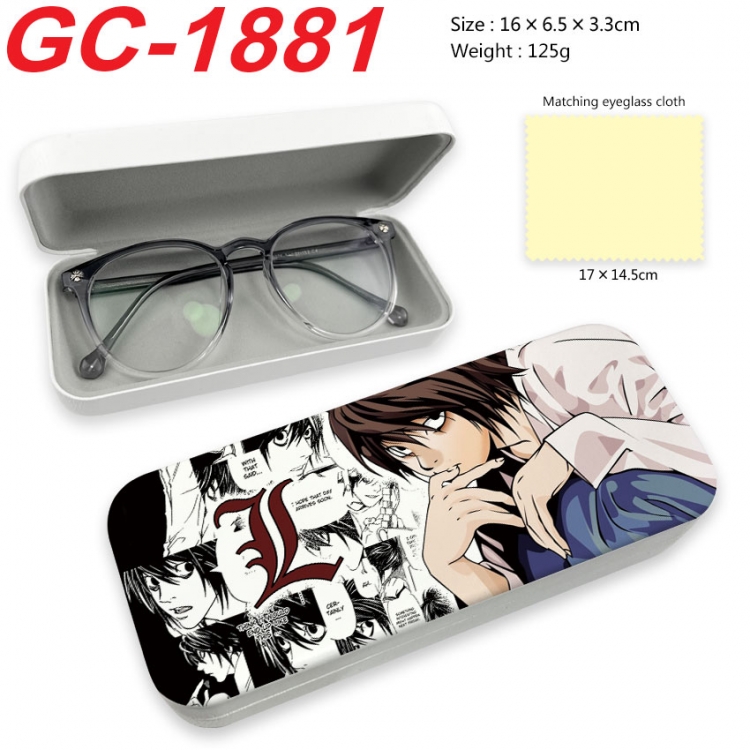 Death note Anime UV printed PU leather material glasses case 16X6.5X3.3cm  gc-1881