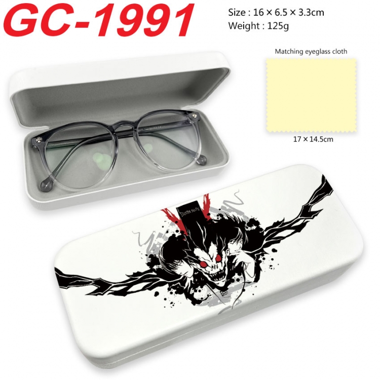 Death note Anime UV printed PU leather material glasses case 16X6.5X3.3cm gc-1991