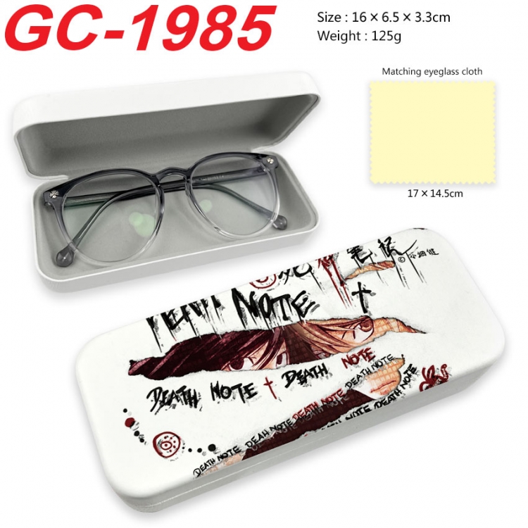 Death note Anime UV printed PU leather material glasses case 16X6.5X3.3cm gc-1985